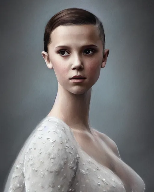 a painting of a girl resembling alicia vikander or Stable Diffusion