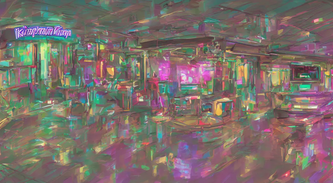 Image similar to Krispy Kreme storm vivid colorful Hyperrealistic CGI Photorealistic cinematic volume lighting fanart from the toilet in which women in bikinis dwell on a freight elevator covered in Krispy Kreme donuts