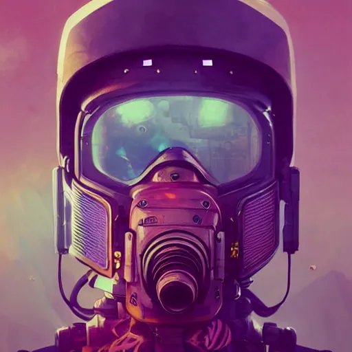 Image similar to Lofi vaporwave cyberpunk sci-fi cyberpunk tank crew, Pixar style, Tristan Eaton, Stanley Artgerm, Tom Bagshaw