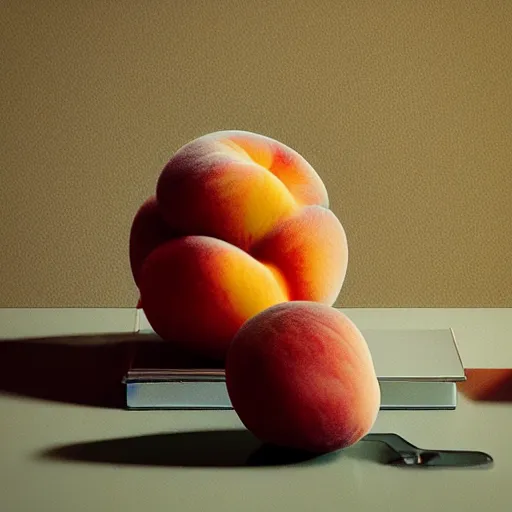Prompt: techno - peaches still life by beeple n - 5