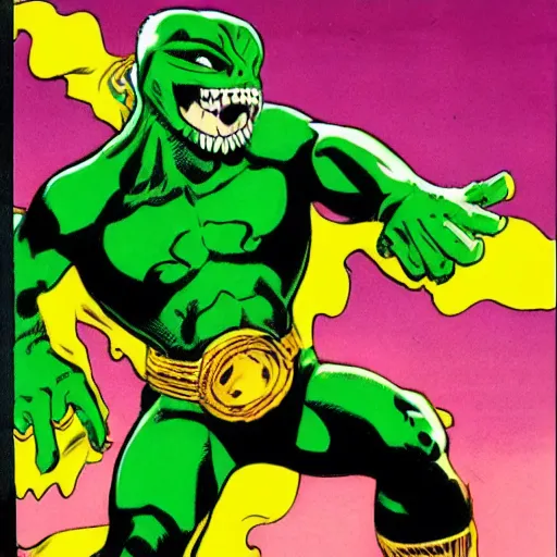 Image similar to captain lizard by jack kirby