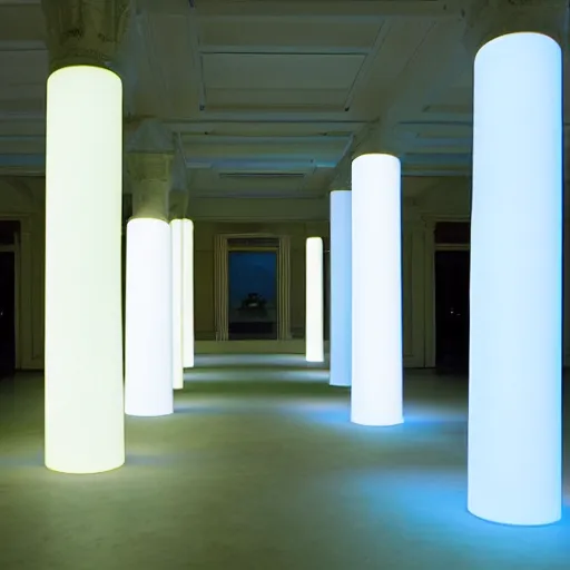 Prompt: dan flavin pillars of light