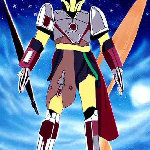 Prompt: mandalorian in sailor moon anime