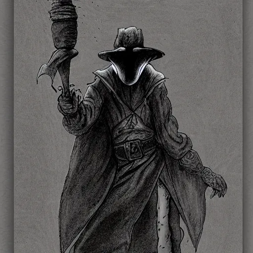 Image similar to plague doctor by rob plater