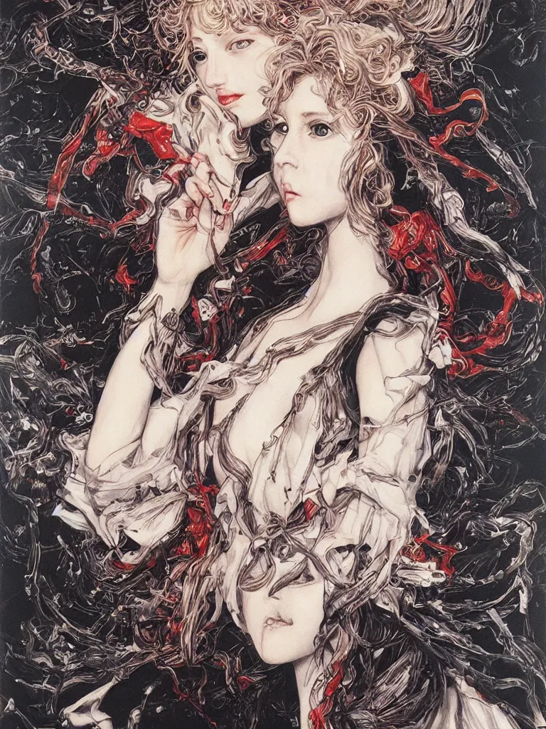 Image similar to portrait painting by ayami kojima