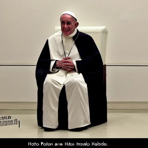 Image similar to humanoid robotic pope