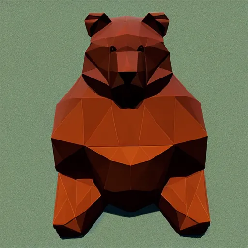 Image similar to low poly bear