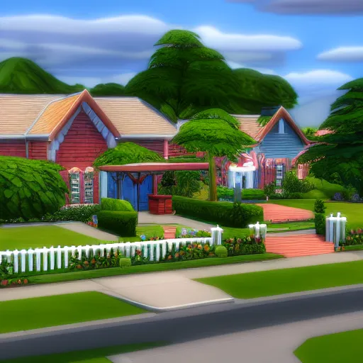 Image similar to sims 4 screenshot of the family guy house