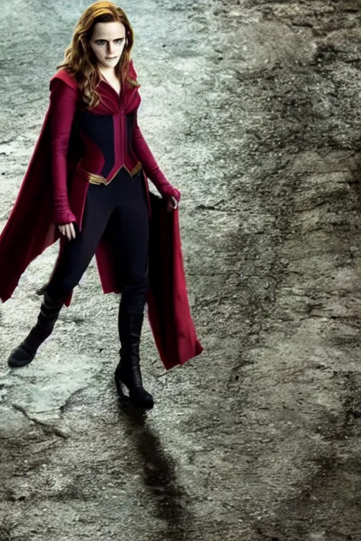 Image similar to Still of Emma Watson as Scarlett Witch