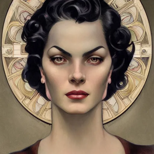 Image similar to a streamline moderne, art nouveau, multi - ethnic and multi - racial portrait in the style of charlie bowater, and in the style of donato giancola, and in the style of charles dulac. clear, expressive, very large eyes. symmetry, ultrasharp focus, dramatic lighting, photorealistic digital painting, intricate, elegant, highly detailed, centered background.