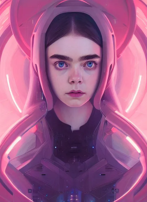 Prompt: symmetry!! portrait of elle fanning, lily collins, anya taylor - joy, sci - fi, tech wear, glowing lights!! intricate, elegant, highly detailed, digital painting, artstation, concept art, smooth, sharp focus, illustration, art by artgerm and greg rutkowski and alphonse mucha