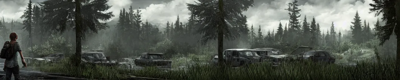 Image similar to the last of us, landscape
