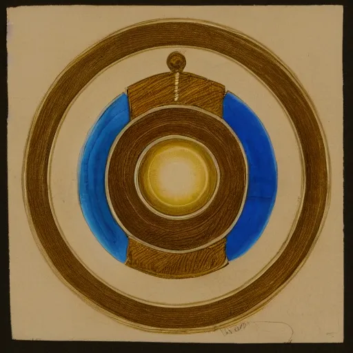 Image similar to a bluepint of an ophanim