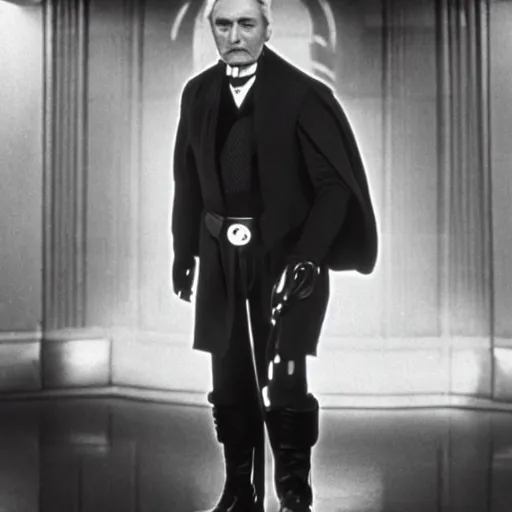 Prompt: Robert Hardy as Count Dooku in Star Wars