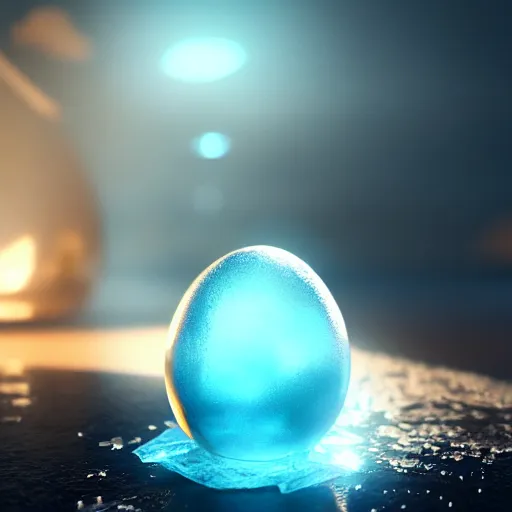 Prompt: magical ice egg, ray tracing, cinematic, digital art, realistic, octane render