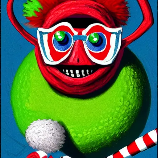 Image similar to a where waldo tennis ball monsters, colorful, digital art, fantasy, magic, chalk, trending on artstation, ultra detailed, professional illustration by basil gogos