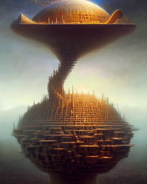 Image similar to a hyper - detailed 3 d render like a oil painting of the construction of a unified theory, surrealism!!!!! surreal concept art, lifelike, photorealistic, digital painting, aesthetic, smooth, sharp focus, artstation hd, by greg rutkowski, bruce pennington, valentina remenar and asher duran,