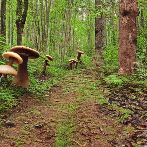 Prompt: and you will know me by the trail of my mushrooms