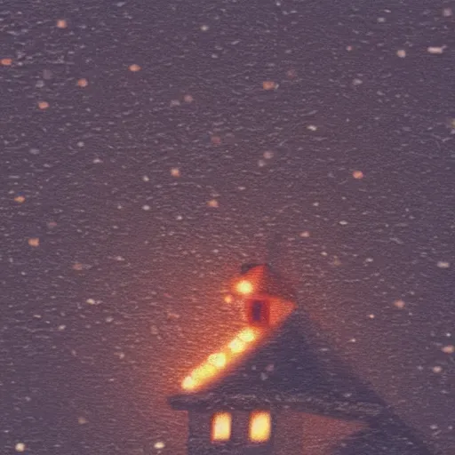 Image similar to a grainy realistic photograph of santa ontop of a rooftop climbing down a chimney at night, shot on an old polaroid camera, grainy vhs texture 4 k, realistic, unreal engine 5, sharp details, 3 0 0 dpi