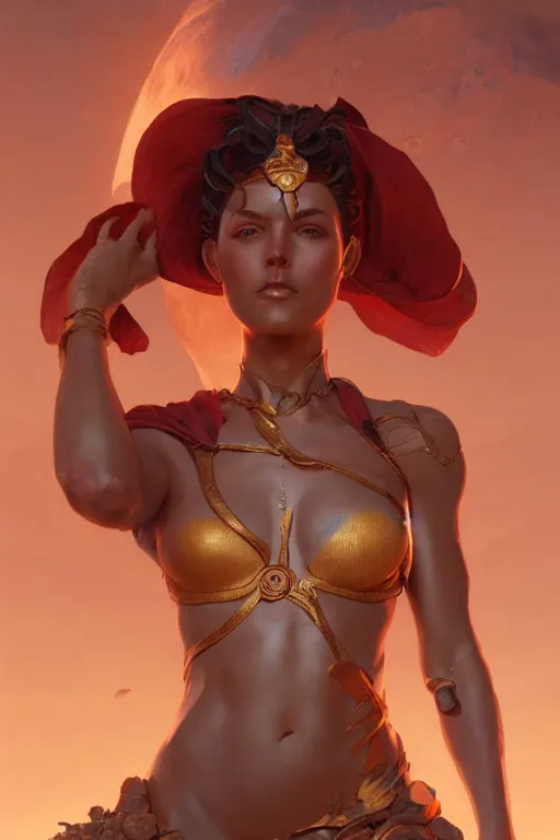 Prompt: goddess of the mars, highly detailed, digital painting, artstation, concept art, smooth, sharp focus, illustration, unreal engine 5, 8 k, art by artgerm and greg rutkowski and edgar maxence