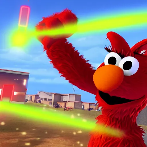 Prompt: screenshot of elmo in vrchat