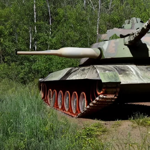 Prompt: predator hunting a tank