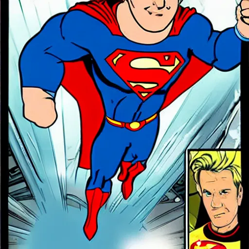 Prompt: gordon ramsey as superman