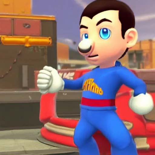 Prompt: “tim robinson in smash bros game”