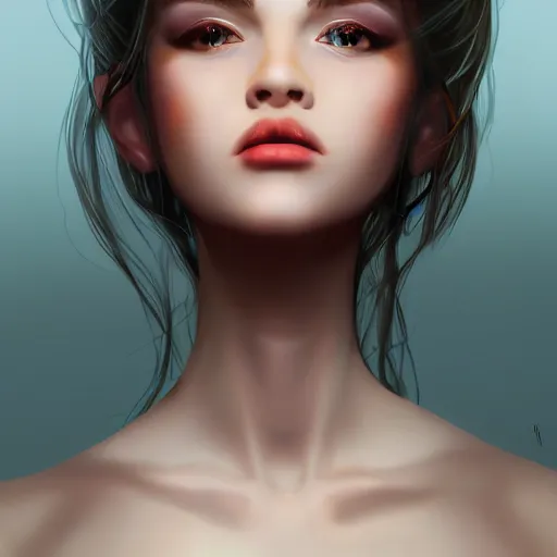 Image similar to beautiful girl, digital art, trending on artstation