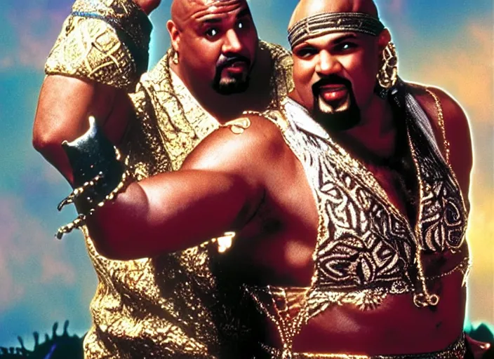 Image similar to film still of sinbad as kazaam in the movie kazaam 1 9 9 6