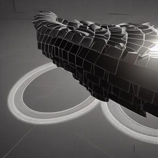Image similar to hi-tech circular buzzsaw, 3D promotional render. very detailed, volumetric lighting