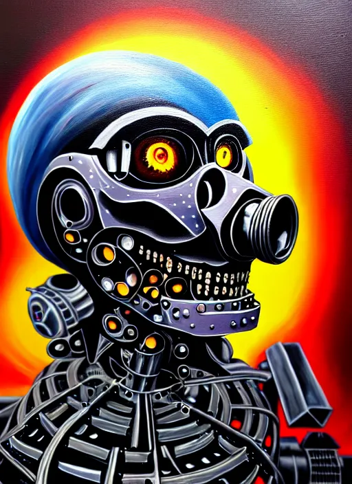 Prompt: apocalypse machine detailed painting