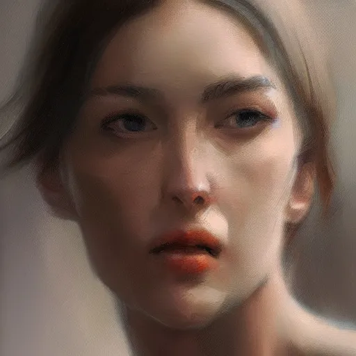 Image similar to rough loose , concept art oil painting, portrait ethereal by Jama Jurabaev, extremely detailed, brush hard, artstation