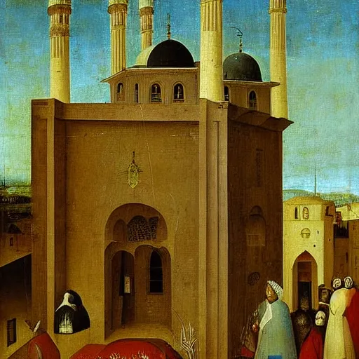 Image similar to ottoman mosque by hieronymus bosch