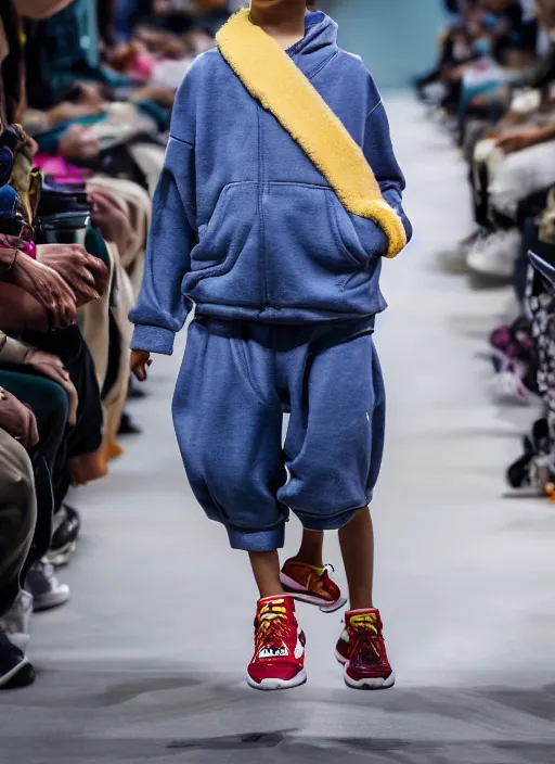 Image similar to hyperrealistic and heavy detailed air jordan runway show of maggie simpson, leica sl 2 5 0 mm, vivid color, high quality, high textured, real life