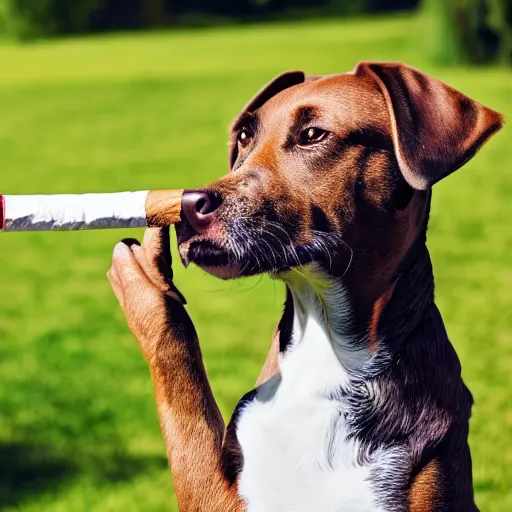 Image similar to dog smoking cigar, 4k, HD, beatiful house