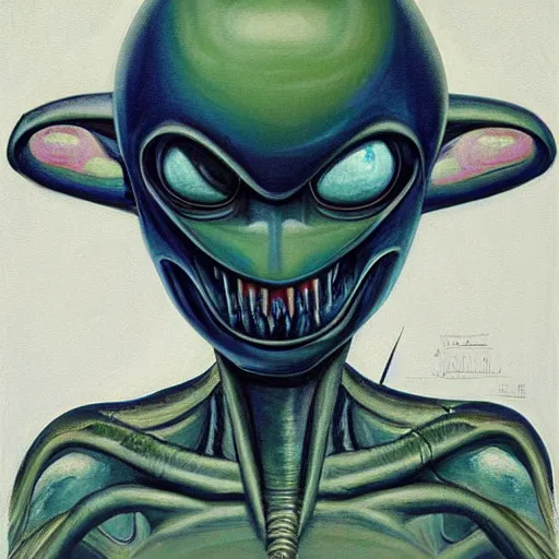 Image similar to alien by wayne thiebaud