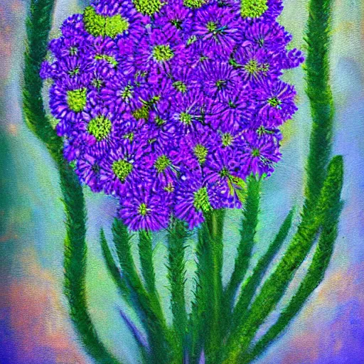 Prompt: Achillea millefolium abstract art