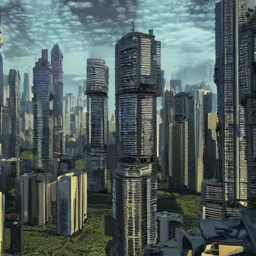 Prompt: sao paulo in the year 2 0 7 0, solarpunk, sci fi, cinematic