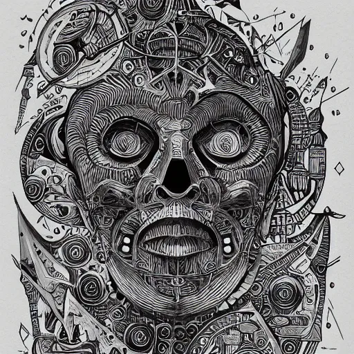 Image similar to john carmack, black ink on paper, trending on artstation, beautiful, intricate, detailed