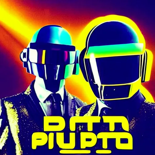 Image similar to daft punk concert in 1 bit art style