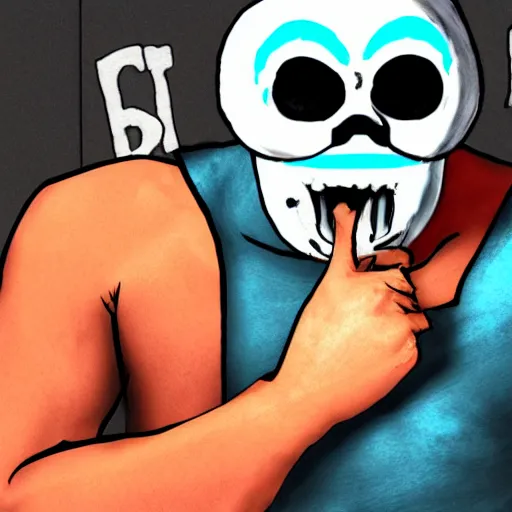 Image similar to jerma as sans