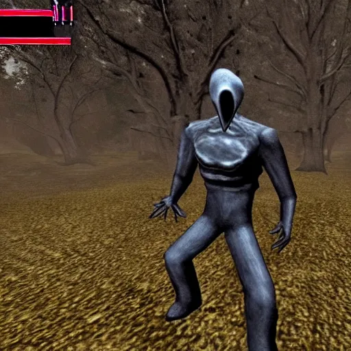 Image similar to screenshot from slender man in mortal kombat 2