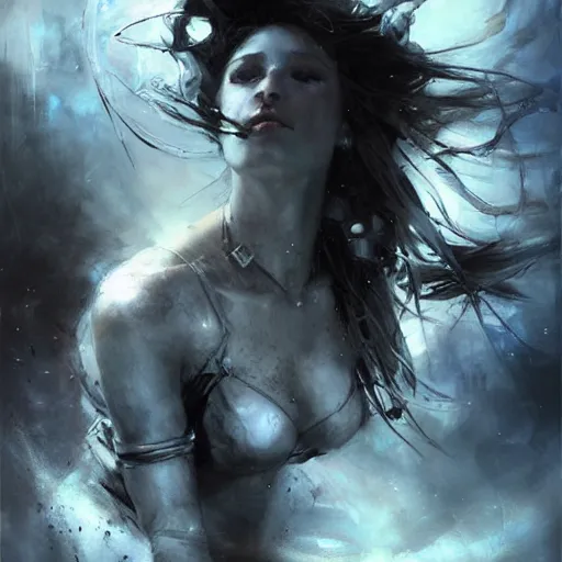 Image similar to artwork by Raymond Swanland