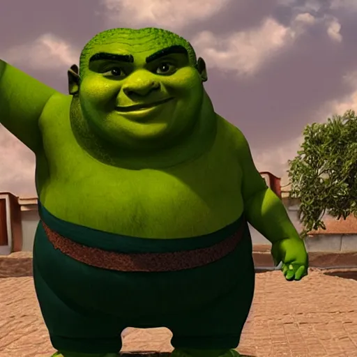 Prompt: mexican shrek