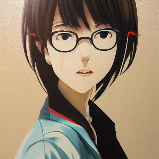 Image similar to a high detail portrait of high school girl by makoto sinkai, by BUNBUN, in simple background, CLIP STADIO, mad painting