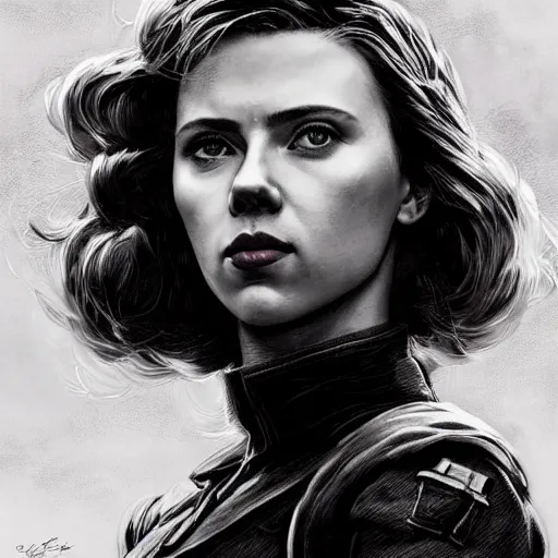portrait of scarlett johansson playing role of a | Stable Diffusion ...