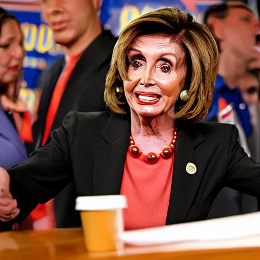 Image similar to nancy pelosi working at hooters