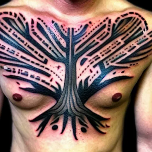 traditional american tattoo art of a tree inside a | Stable Diffusion