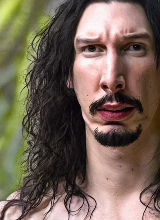 Image similar to adam driver as tarzan